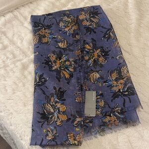 Elegant Floral Blue Scarf by Dolce & Gabbana